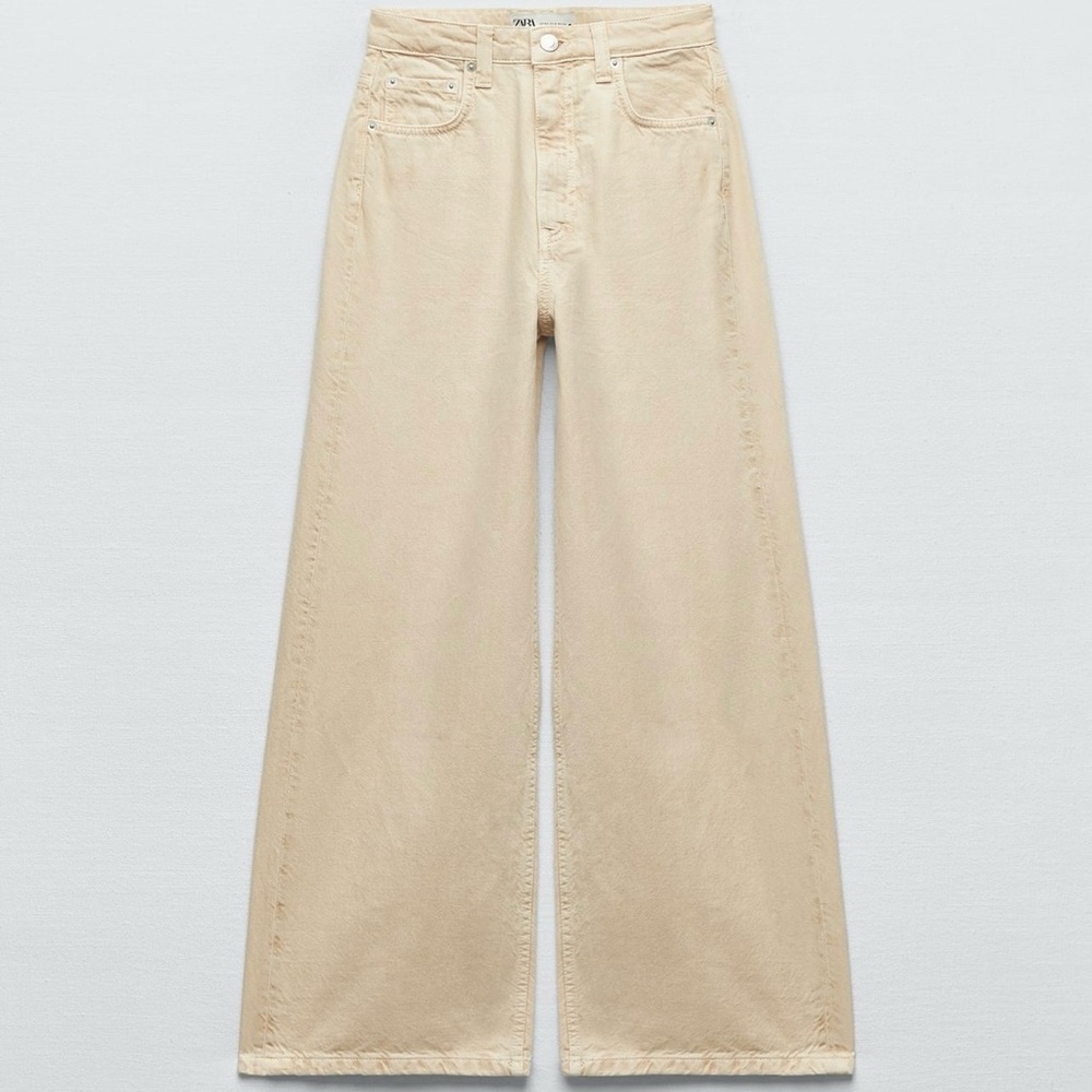 Zara High Waist Sailor Straight Leg Jeans Size US 6